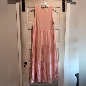 a new day Soft Pink Sleeveless Tiered Maxi Dress